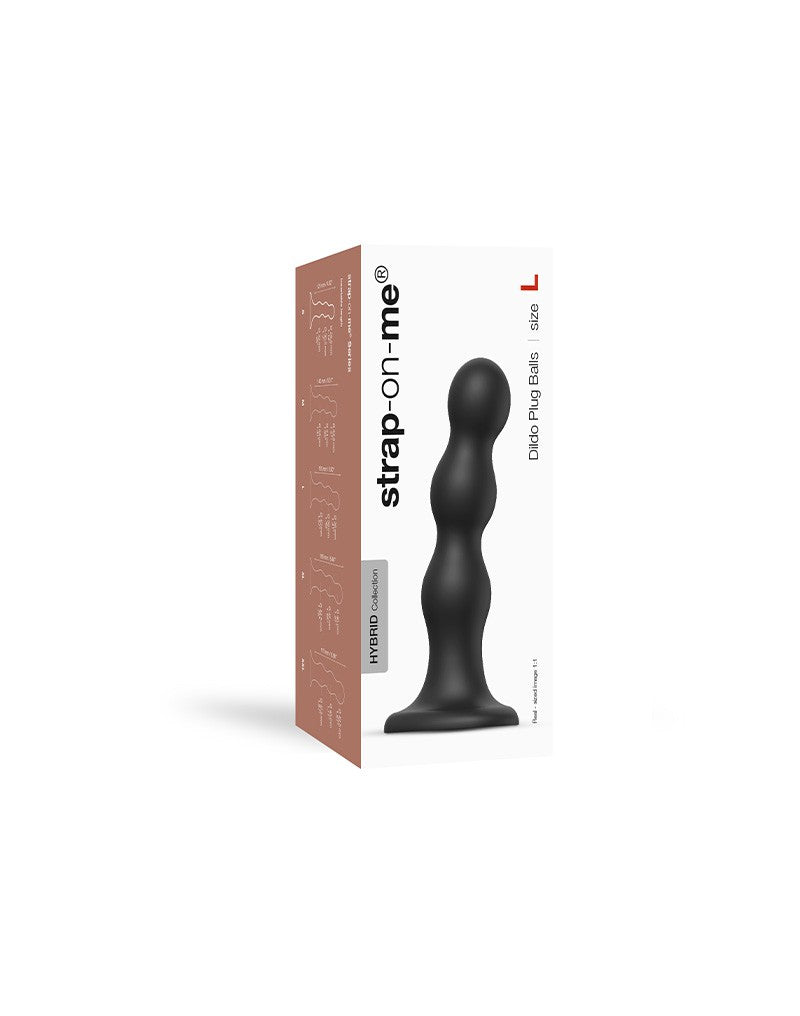 Strap-On-Me - Dildo Plug Balls Größe L - Schwarz