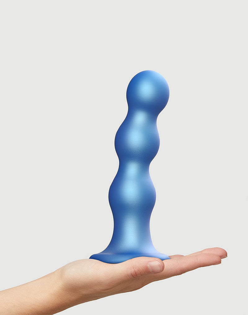 Strap-On-Me - Dildo Plug Balls Größe XL - Metallisches Blau
