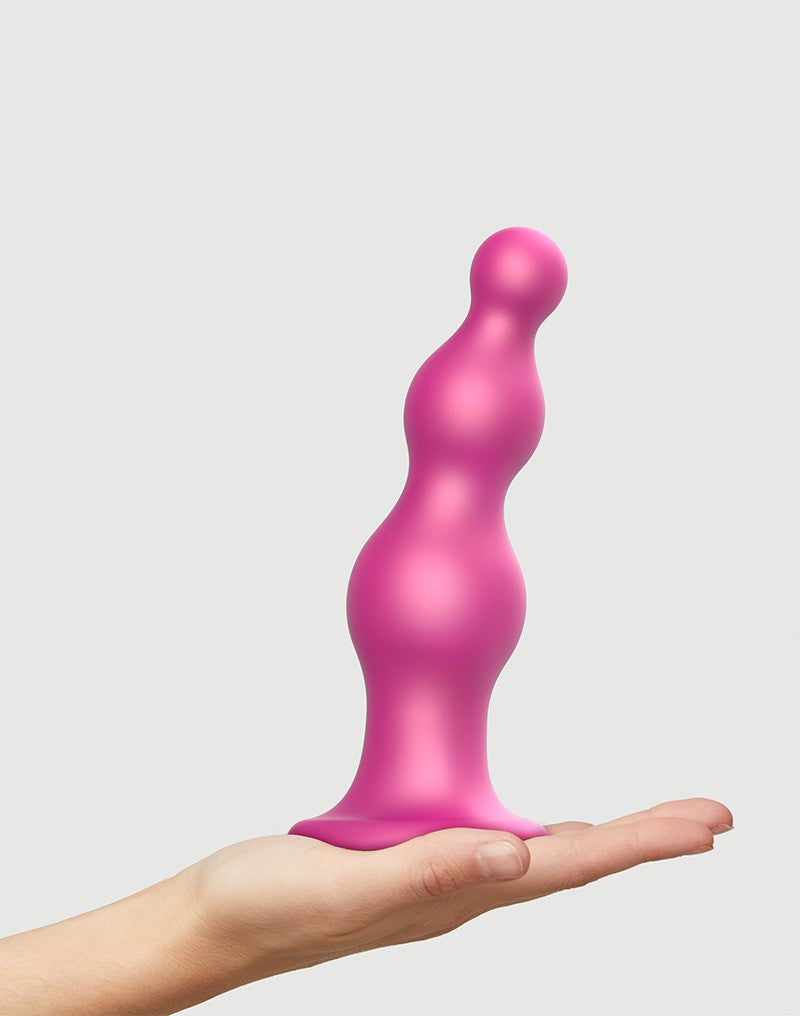 Strap-On-Me - Dildo Plug Beads Größe XXL - Metallisches Rosa