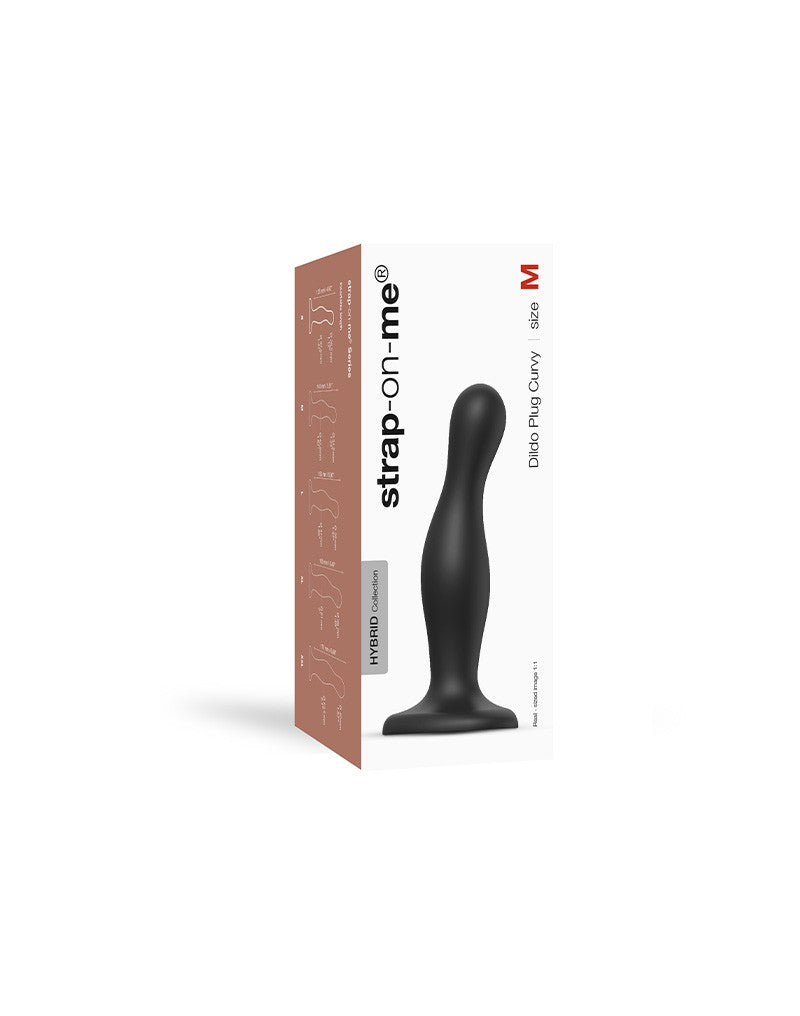 2: Strap-On-Me - Dildo Plug Curvy Größe M - Schwarz