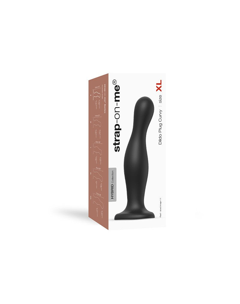Strap-On-Me - Dildo Plug Curvy Größe XL - Schwarz