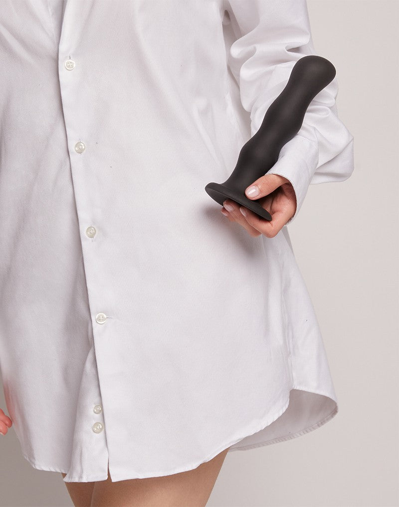 Strap-On-Me - Geisha Balls - Dildo mit rotierenden Kugeln Größe M - Schwarz