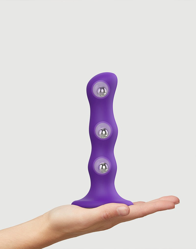 Strap-On-Me - Geisha Balls - Dildo mit rotierenden Kugeln Größe M - Violett