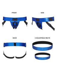Strap-On-Me - Harness Curious - Strap-On Harness Einheitsgröße - Metallic Blau