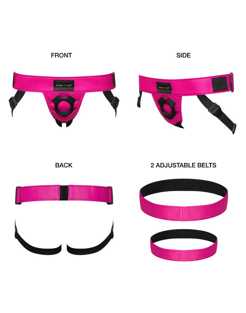 Strap-On-Me - Harness Curious - Strap-On Harness Einheitsgröße - Metallic Fuchsie