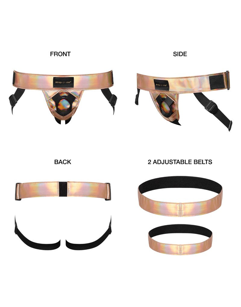Strap-On-Me - Harness Curious - Strap-On Harness Einheitsgröße - Metallic Roségold