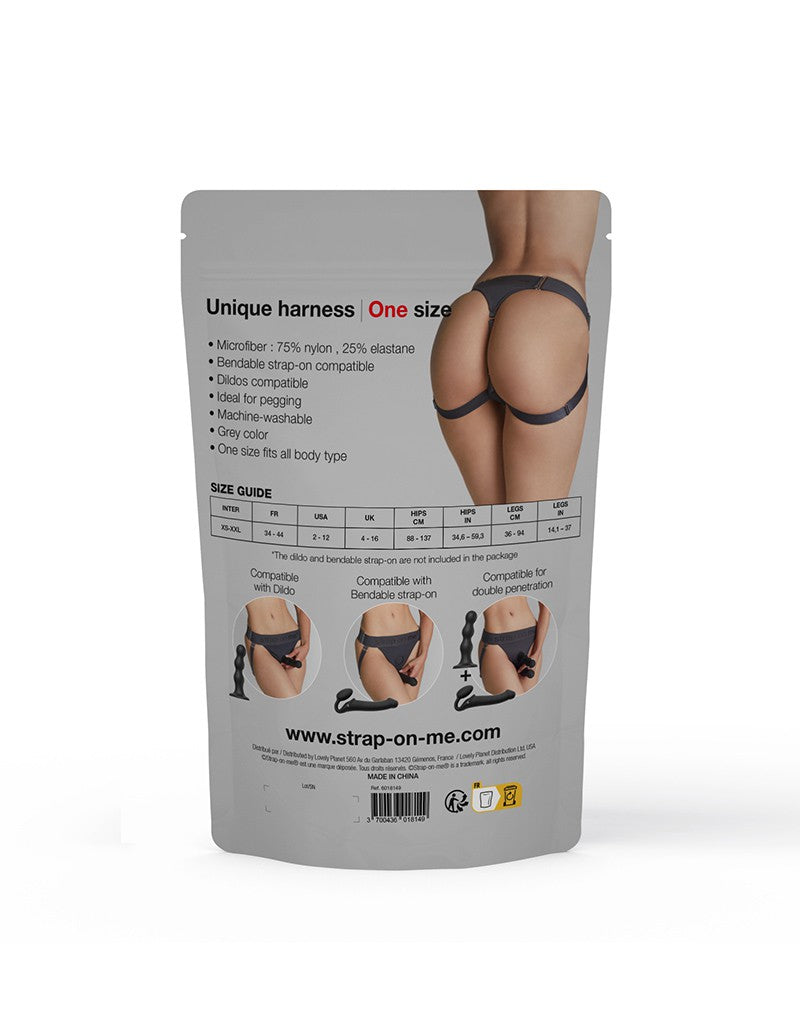 7: Strap-On-Me - Unique Harness - Strap-On Harness Einheitsgröße - Grau