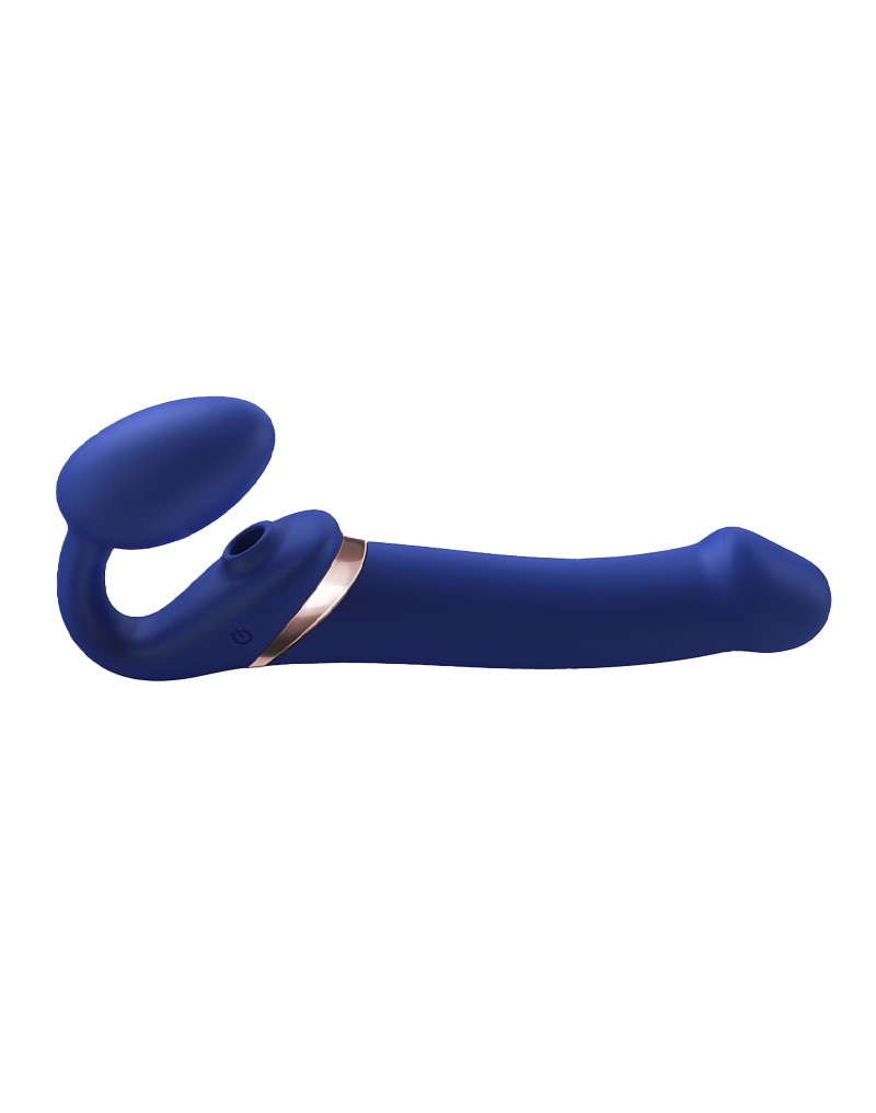 Strap-On-Me - Multi Orgasm - Strap-On Vibrator mit Leckstimulator Größe M - Rosa