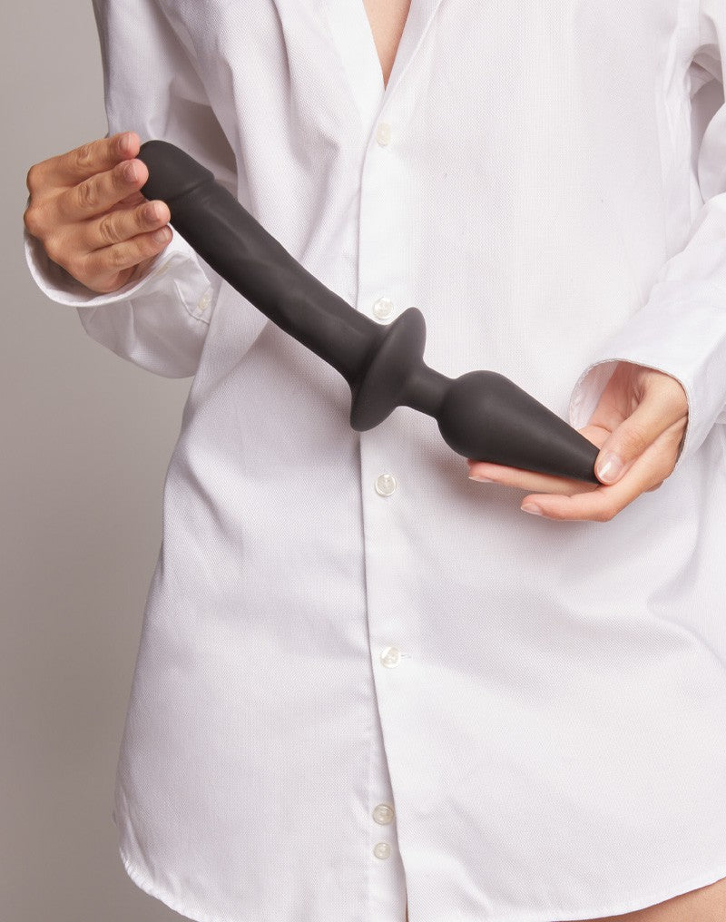 Strap-On-Me - Realistic Switch Plug-In - 2-in-1 Dildo & Buttplug Größe S - Schwarz