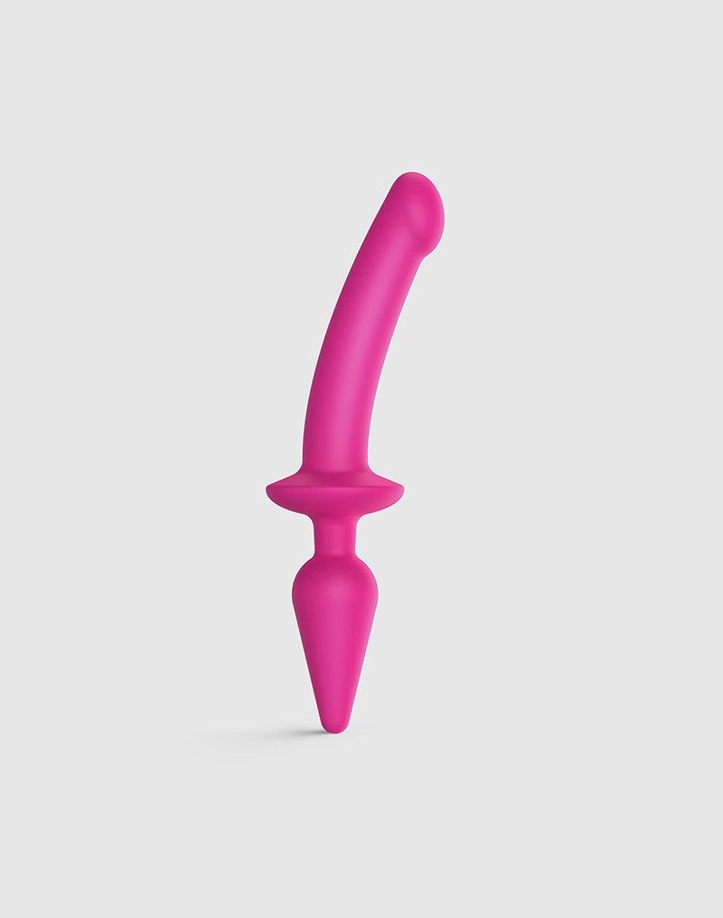 Strap-On-Me - Semirealistischer Switch Plug-In - 2-in-1 Dildo & Butt Plug Größe L - Pink