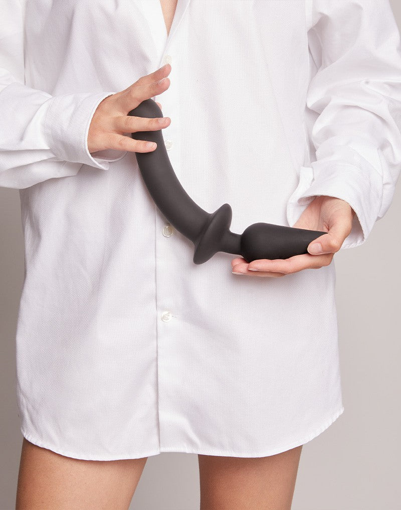 Strap-On-Me - Semirealistischer Switch Plug-In - 2-in-1 Dildo & Butt Plug Größe S - Schwarz