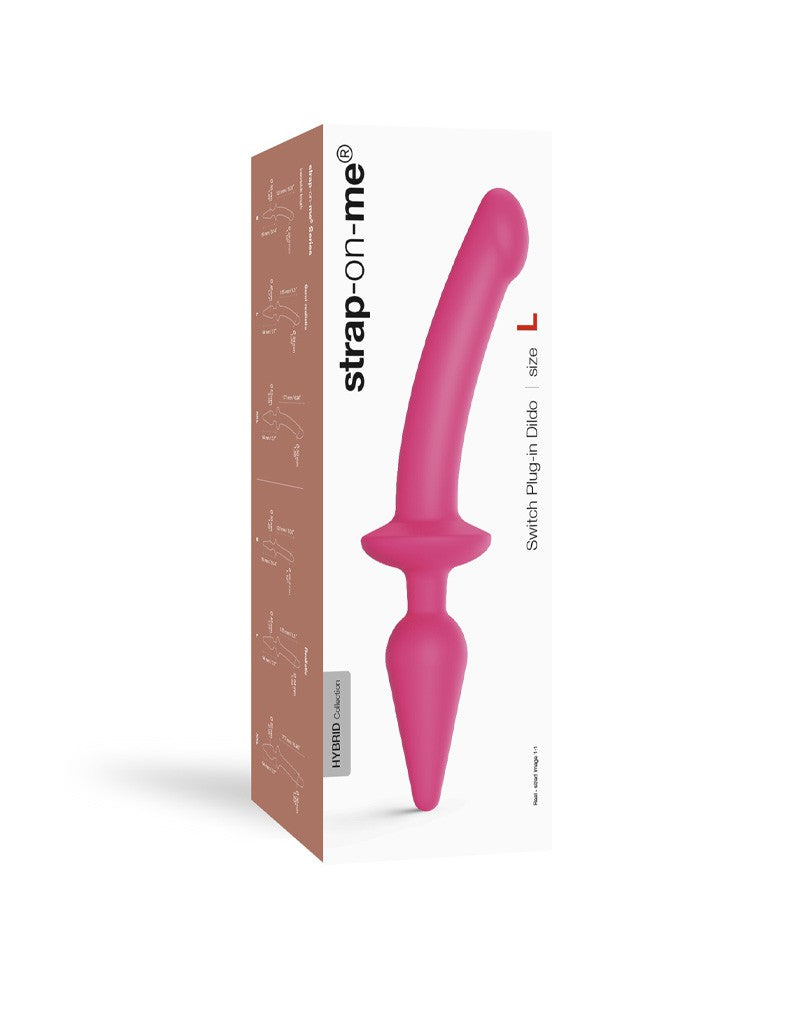 Strap-On-Me - Semirealistischer Switch Plug-In - 2-in-1 Dildo & Butt Plug Größe S - Pink