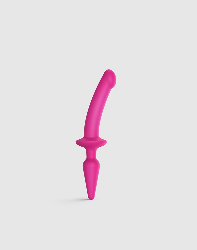Strap-On-Me - Semirealistischer Switch Plug-In - 2-in-1 Dildo & Butt Plug Größe S - Pink
