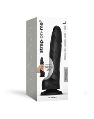 Strap-On-Me - Realistischer Sliding Skin Dildo Größe L - Schwarz