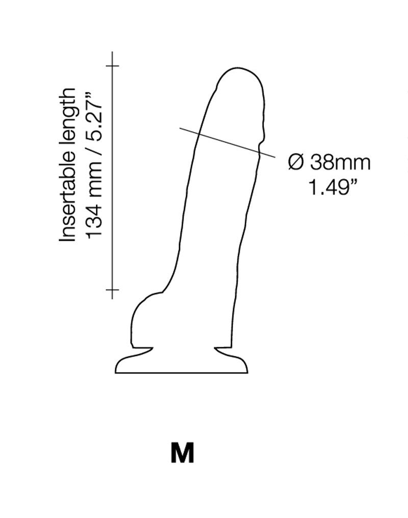 Strap-On-Me - Realistischer Sliding Skin Dildo Größe M - Schwarz
