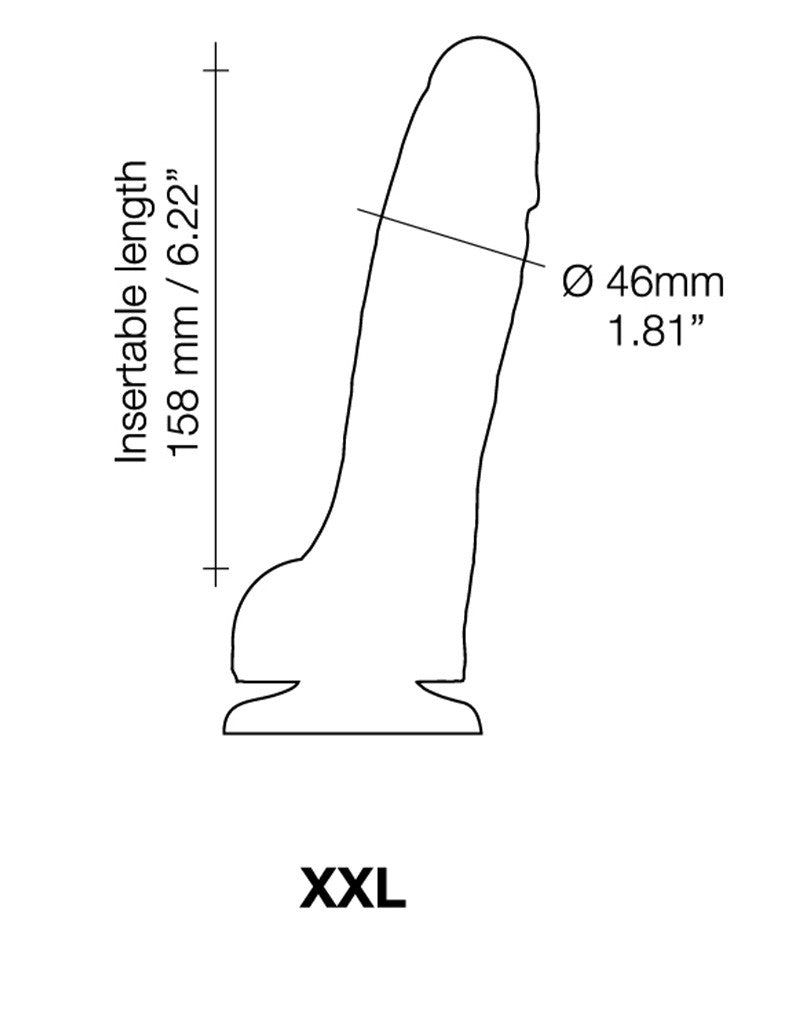 Strap-On-Me - Realistischer Sliding Skin Dildo Größe XXL - Nude