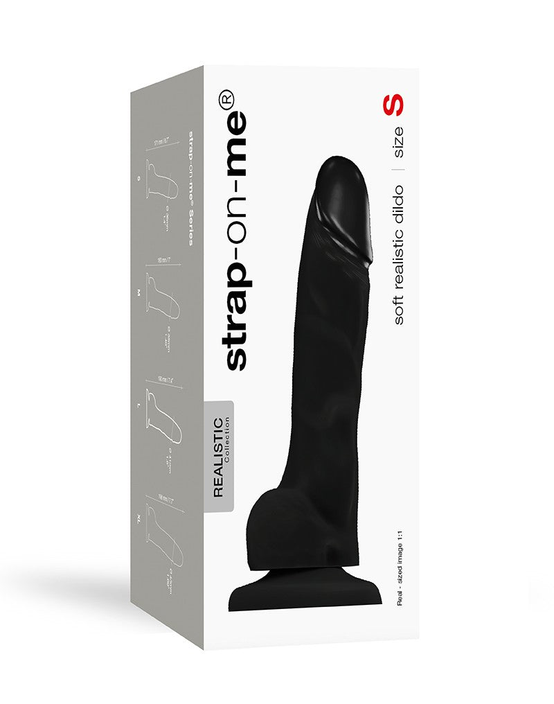 2: Strap-On-Me Soft Realistic Dildo Black Size S