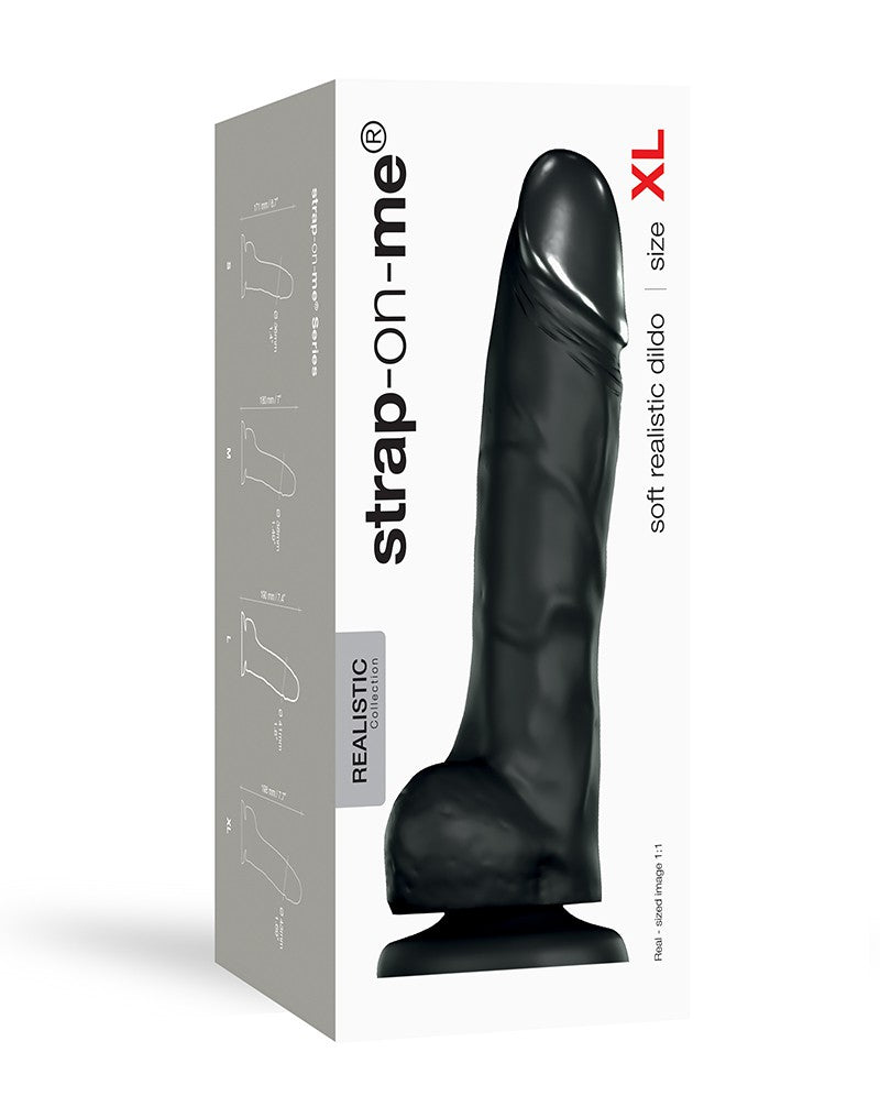 Strap-On-Me - Soft Realistic Dildo Size XL - Schwarz