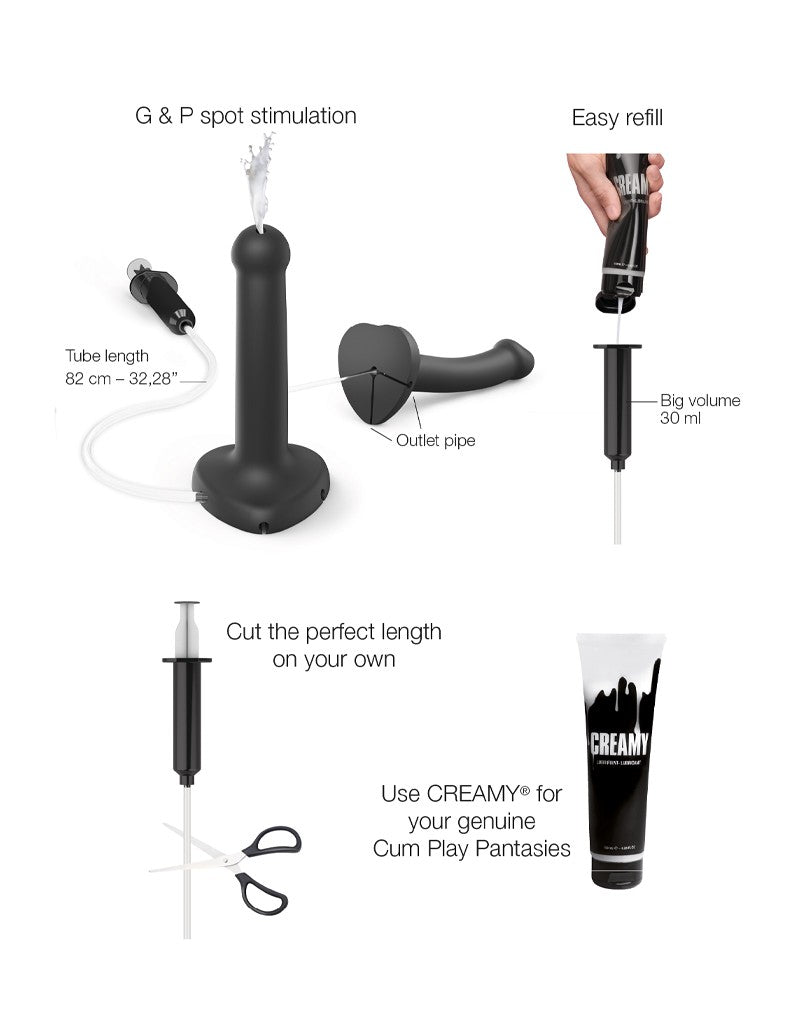 Strap-On-Me - Squirting Cum Dildo Größe S - Schwarz