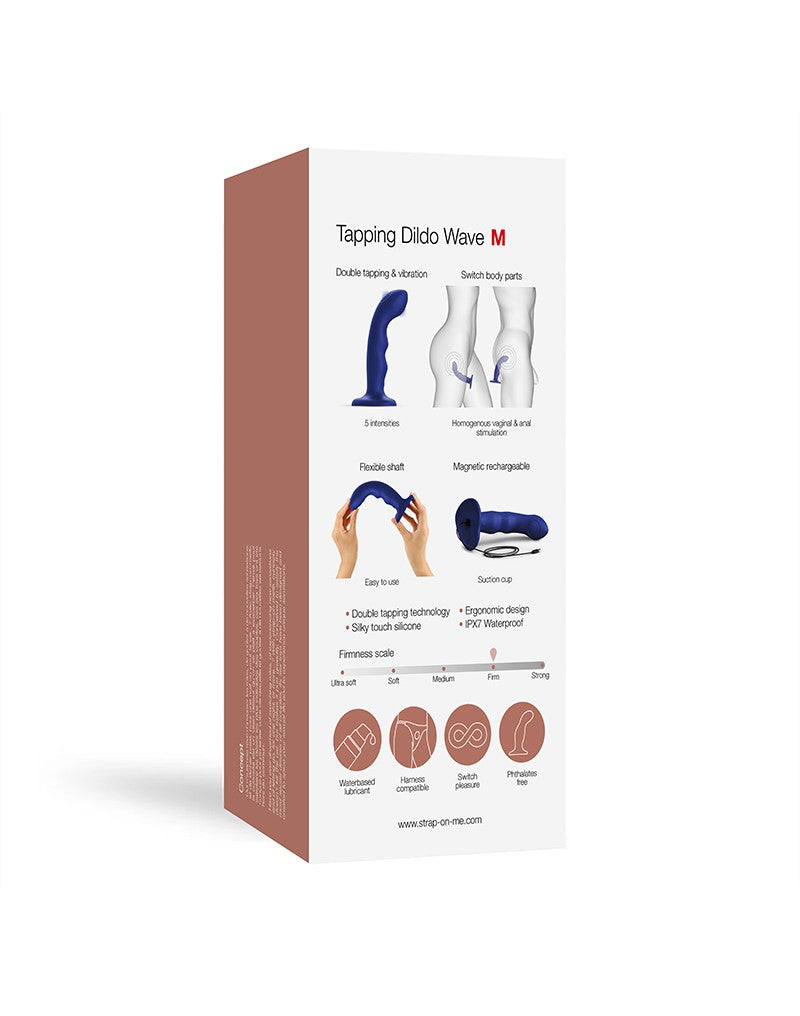 Strap-On-Me - Klopfender Dildo Wave - Blaue Nuit
