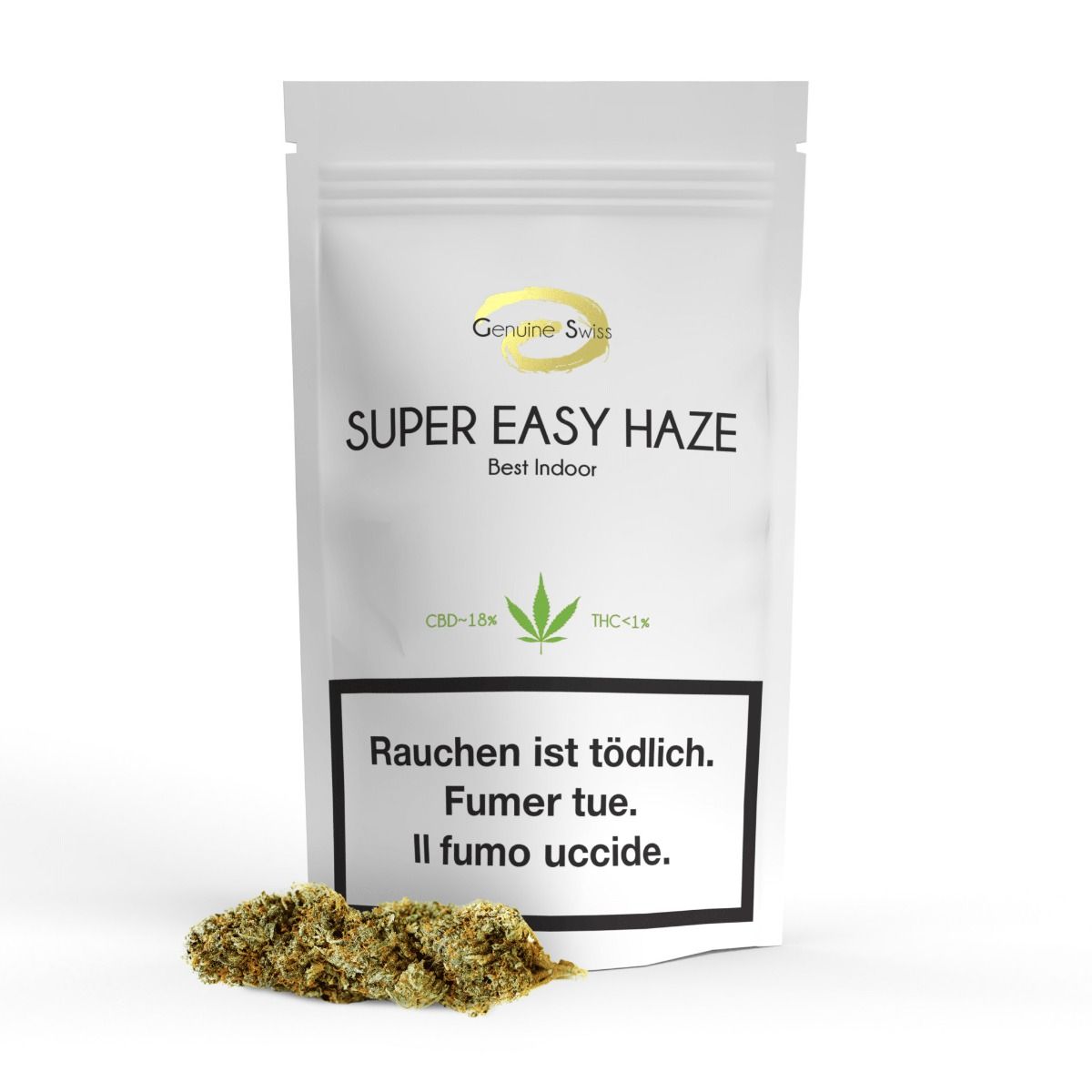 Genuine Swiss CBD, Super Easy Haze, 2.5g