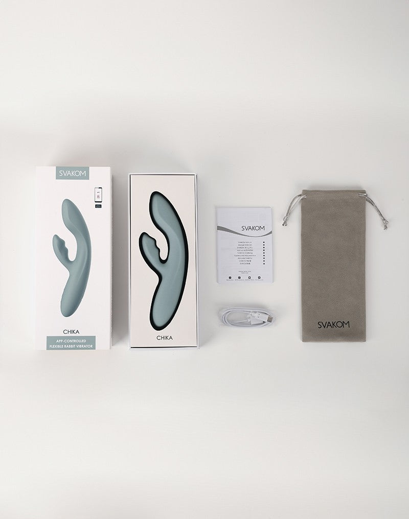 SVAKOM – Chika – wärmender Rabbit-Vibrator App gesteuert – Grau