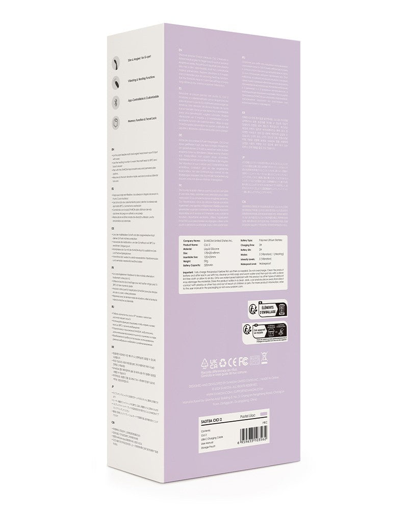 SVAKOM - Cici 2 - Vibrator mit App gesteuert - Lilac