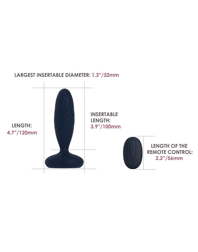 12: SVAKOM - Jordan - Anal Vibrator App Gesteuert  - Marineblau