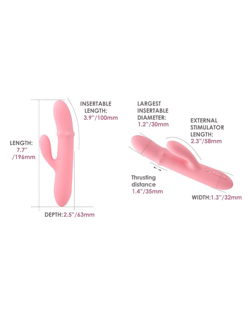 SVAKOM - Mora Neo - Interaktiver Rabbit-Vibrator mit thrusting Perlen - Pink