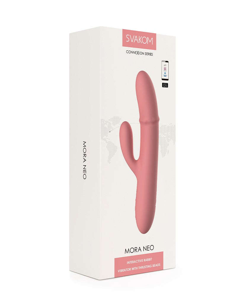 SVAKOM - Mora Neo - Interaktiver Rabbit-Vibrator mit thrusting Perlen - Pink