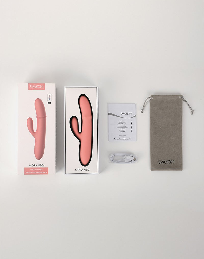 SVAKOM - Mora Neo - Interaktiver Rabbit-Vibrator mit thrusting Perlen - Pink