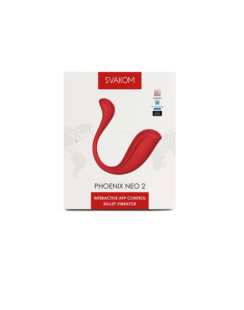 SVAKOM - Phoenix Neo 2 - Interaktiver Bullet-Vibrator mit App-Steuerung - Rot