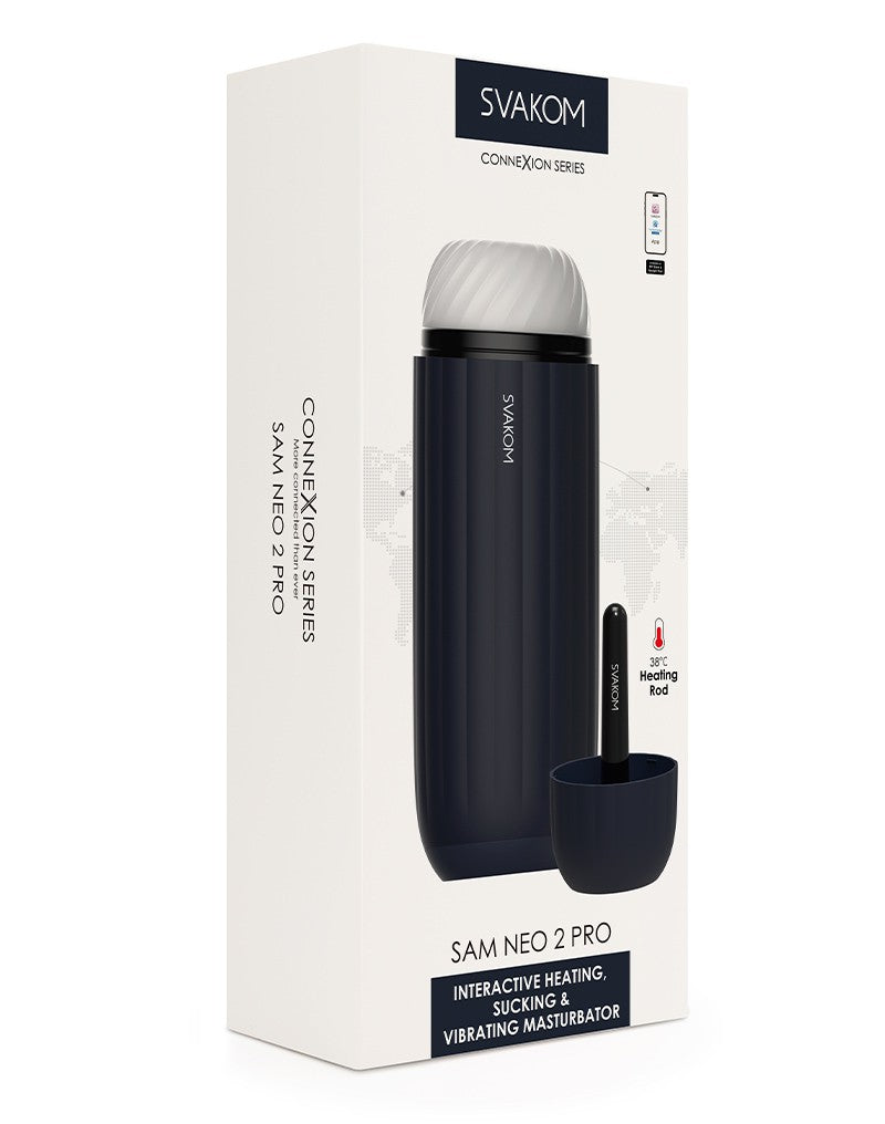13: SVAKOM - Sam Neo Pro Connexion Series - Interactive Masturbator - Blau