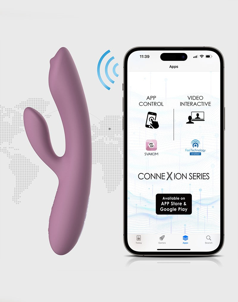 11: SVAKOM - Trysta Neo - Interactive Rabbit Vibrator with G-Spot Ball - Pink