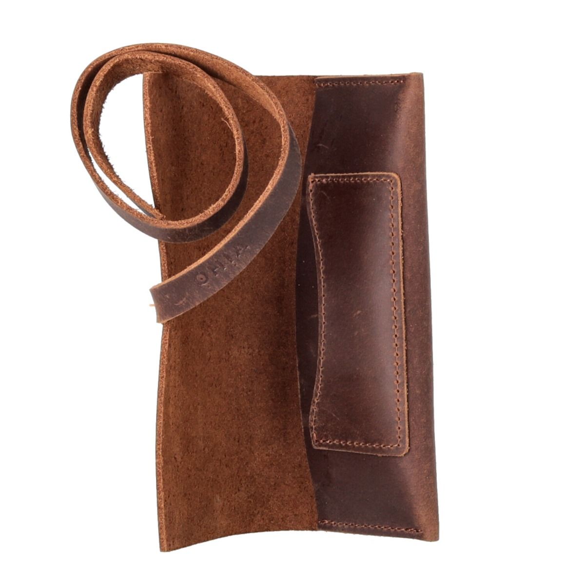 OHIA Tabaktasche Totem, echt Leder, braun 