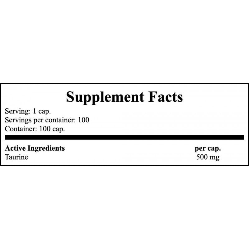 Taurine 500mg - 100caps x12
