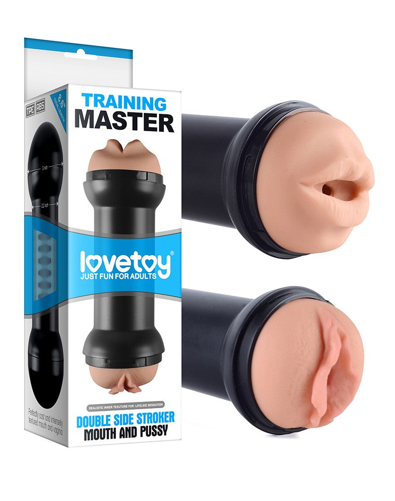 1: Training Master Double Side Stroker-Mouth and Pussy