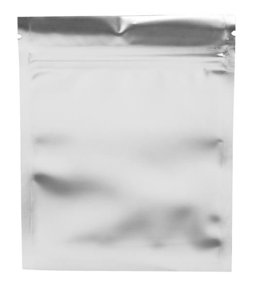 100 x Zip-Beutel Nylon Silber 125x100mm