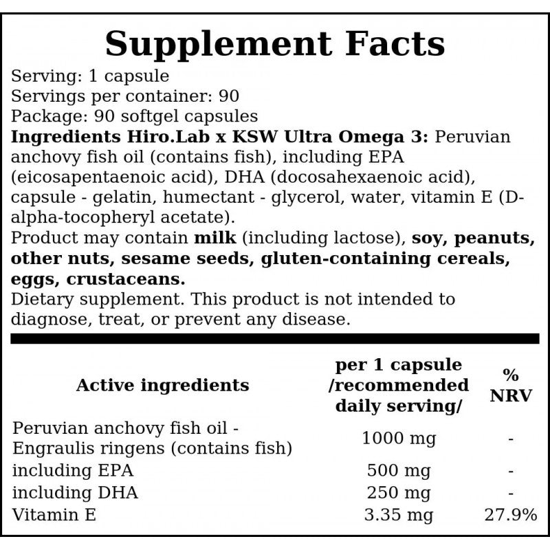 Ultra Omega 3 KSW - 90softgels x24 + 2x Pump Kong - 80ml - Bubble Gum x12 GRATIS