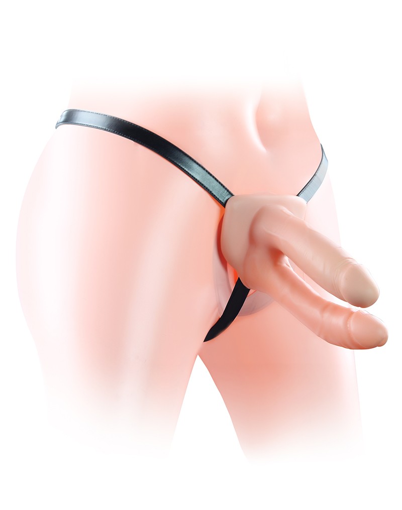 2: Unisex Hollow Strap On Double Penetrator 6"