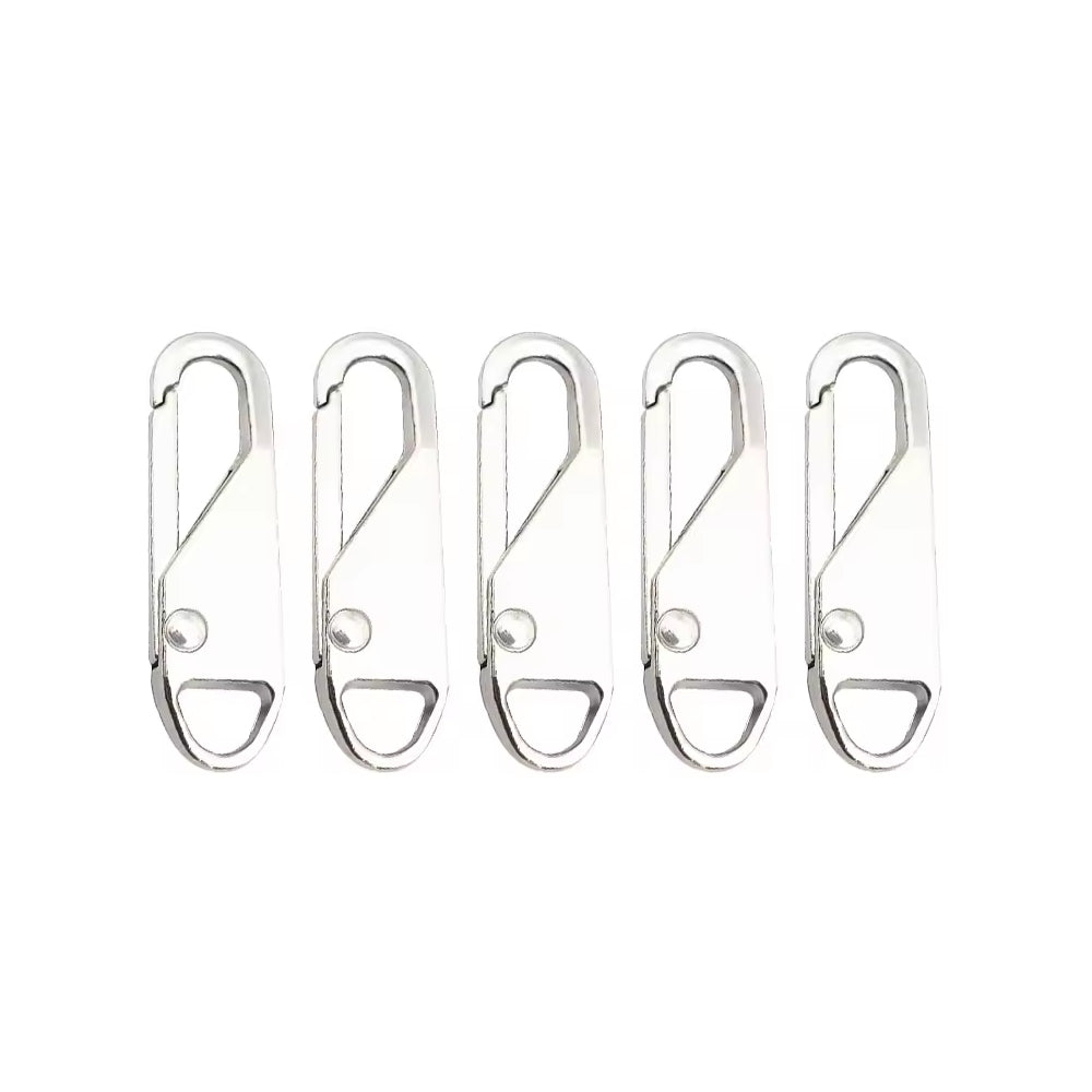 Universa Zipper Öse X1, 5er-Set, silber