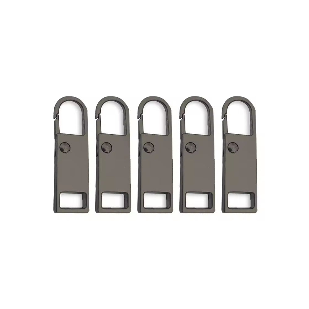 Universa Zipper Öse X2, 5er-Set, anthrazit