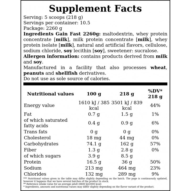 Universal Gain Fast - 2260g - Chocolate x4