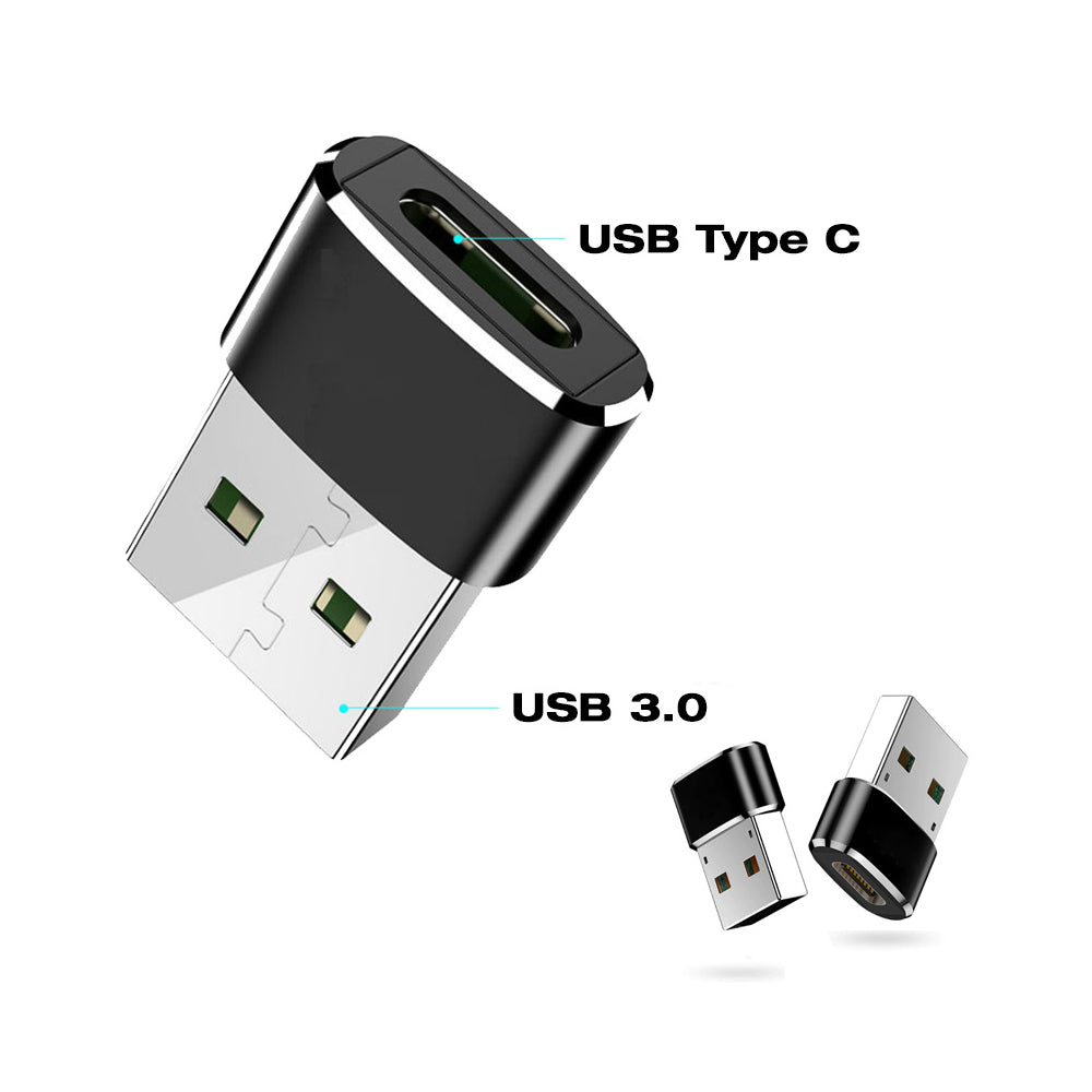 USB 3.0 zu USB-C (Thunderbolt 3) Adapter, schwarz