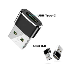 USB 3.0 zu USB-C (Thunderbolt 3) Adapter, schwarz