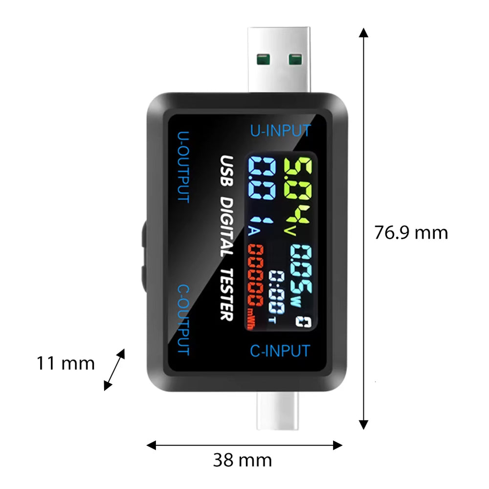 * USB-C + USB Digital Power Tester