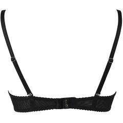 V-10011 bra black-red with open cups