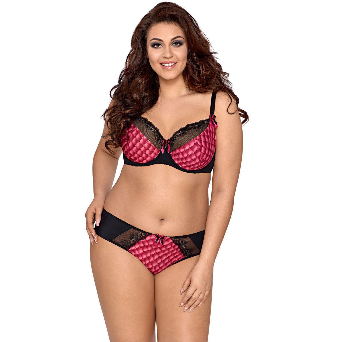 V-8463PS Plus Size panty pink-black