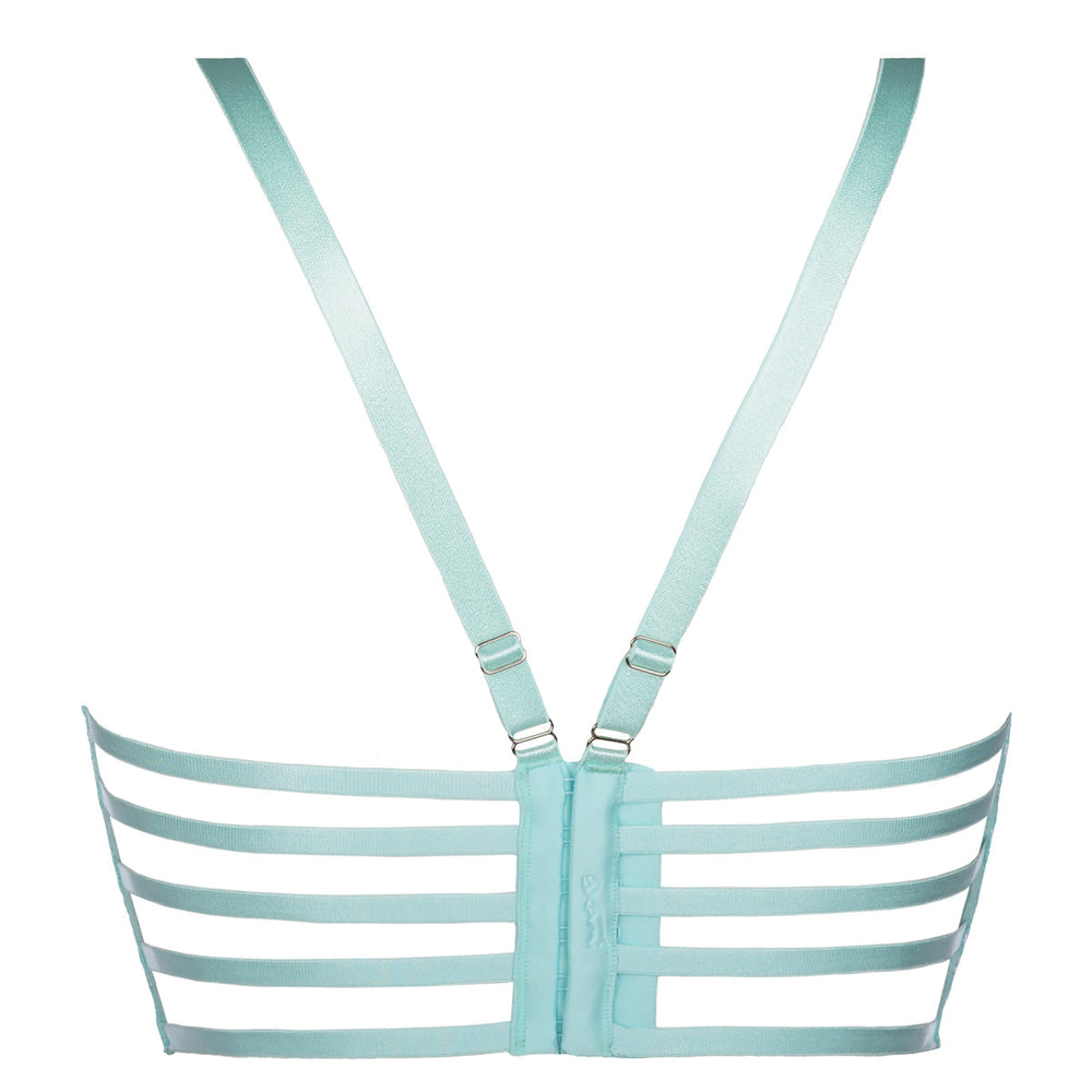V-8611 semi-corset sea green