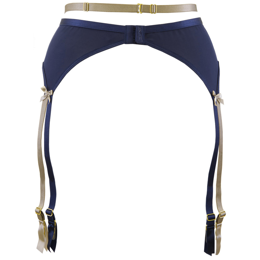 V-9332 garter belt blue-beige